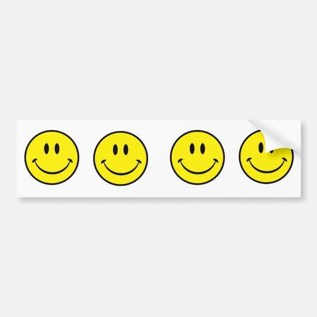Happiness Face Bumper Sticker (Front)