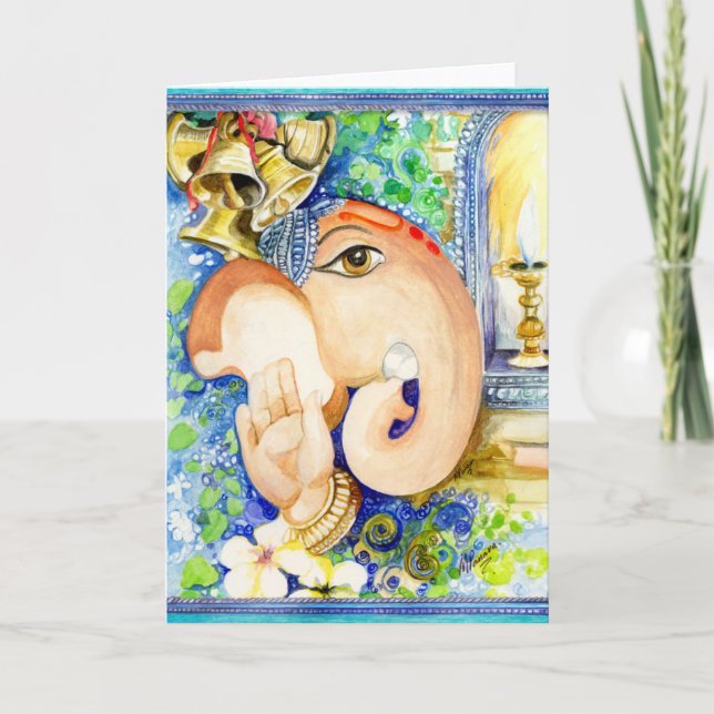 Happiness Ganesh Diwali Card (Front)