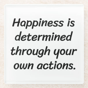 Happiness Glass Coaster