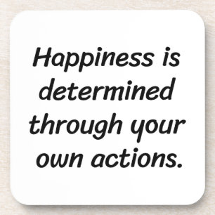 Happiness Hard Plastic Coaster