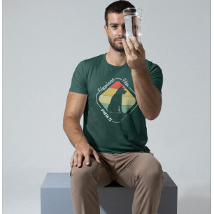 Happiness Has Paws Design T-Shirt