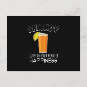 Happiness Homebrewing Beer Cocktail Shandy Announcement Postcard