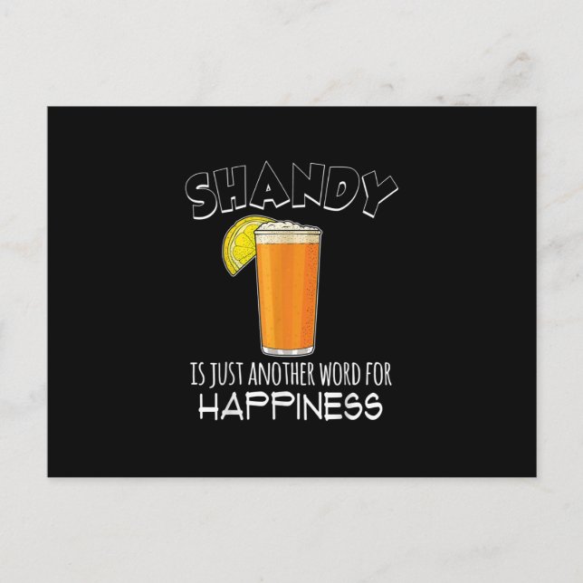 Happiness Homebrewing Beer Cocktail Shandy Announcement Postcard (Front)
