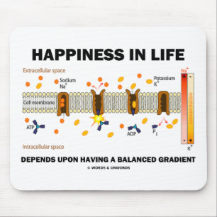 Happiness In Life Depends Upon Balanced Gradient Mouse Mat
