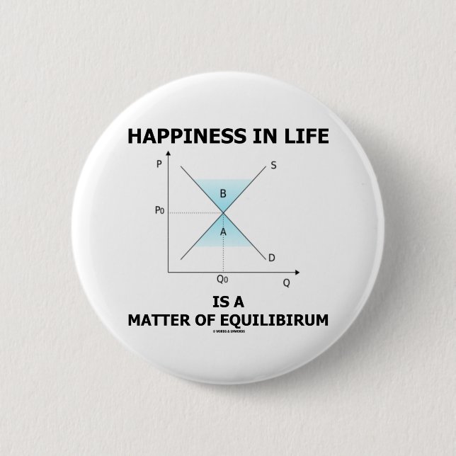 Happiness In Life Is A Matter Of Equilibrium 6 Cm Round Badge (Front)