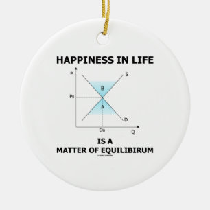 Happiness In Life Is A Matter Of Equilibrium Ceramic Tree Decoration