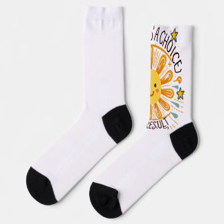 "Happiness is a Choice – Radiant Sun Design" 🌞✨ Socks