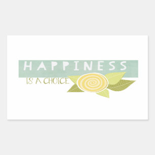 Happiness is a Choice Rectangular Sticker