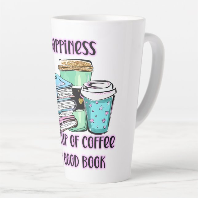 Happiness Is A Cup Of Coffee & A Good Book (Right Angle)