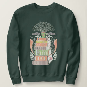 "Happiness is a cup of coffee and a good book" Sweatshirt