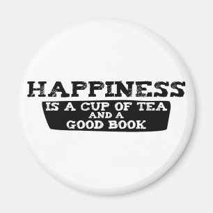 Happiness is a Cup of Tea and a Good Book Magnet
