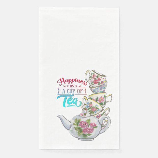 Happiness Is a Cup Of Tea Napkin (Front)