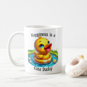 Happiness is a Cute Ducky Coffee Mug (1)