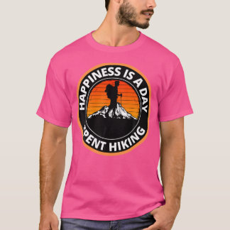 Happiness Is A Day Spent Hiking Mountain Climbing T-Shirt