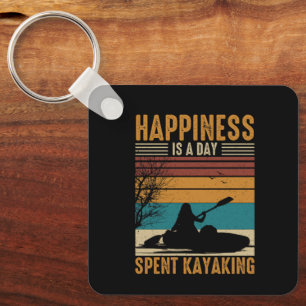 Happiness is a Day Spent Kayaking Key Ring