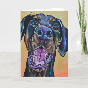 Happiness is a Dog greeting card