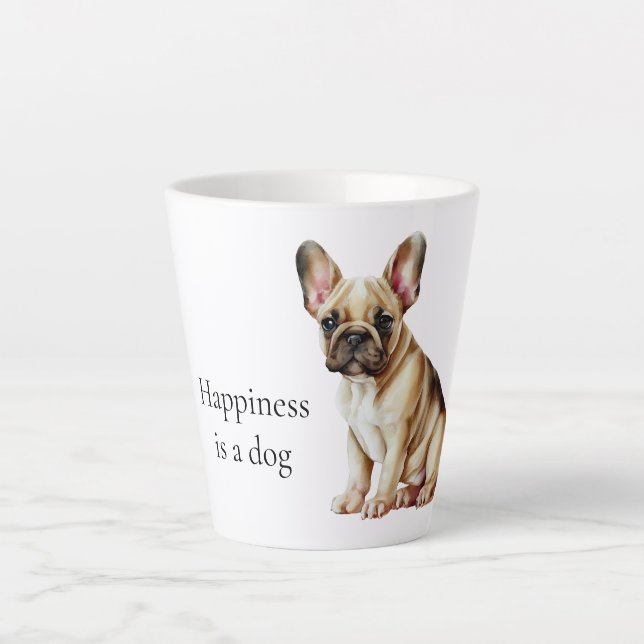 Happiness is a Dog Latte Mug (Front)