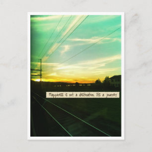 Happiness is a journey postcard