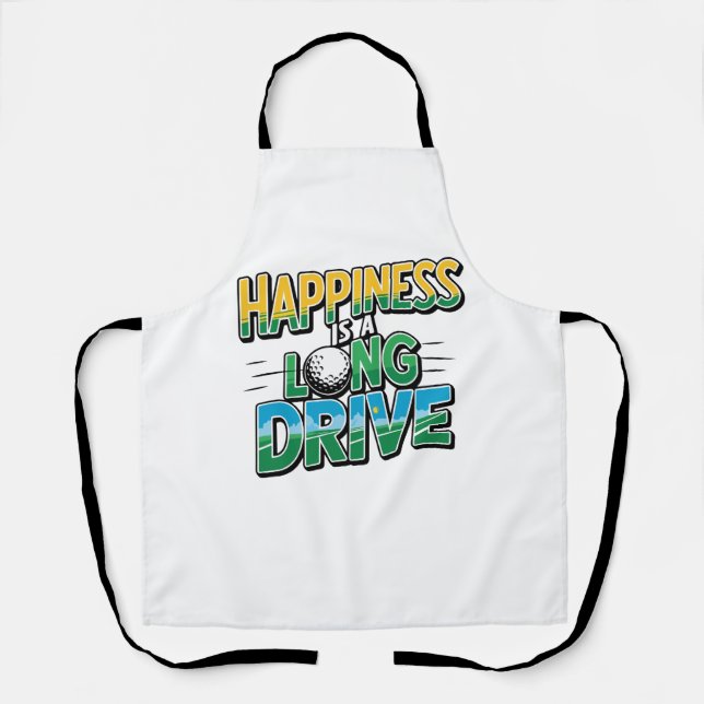 Happiness is a Long Drive, Golf Apron (Front)