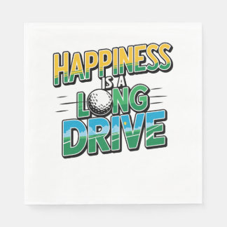 Happiness is a Long Drive, Golf Napkin