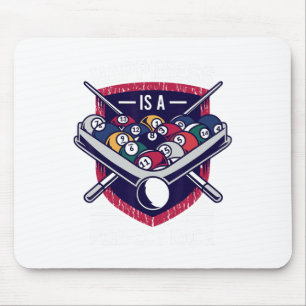 Happiness Is A Perfect Rack Billiard Game Lover Bi Mouse Mat