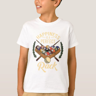 Happiness Is A Perfect Rack Billiard Game Lover Bi T-Shirt