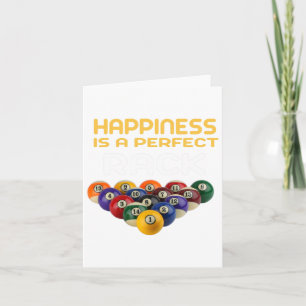 Happiness Is A Perfect Rack Billiards Pool Novelty Card