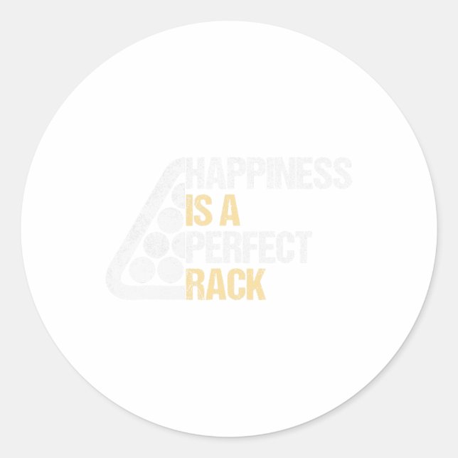 Happiness Is A Perfect Rack  Classic Round Sticker (Front)