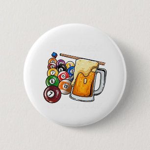Happiness Is A Perfect Rack I Pool Billiards Playe 6 Cm Round Badge
