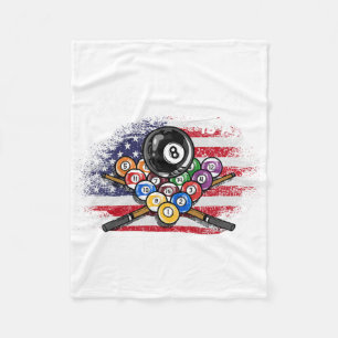 Happiness Is A Perfect Rack I Pool Billiards Playe Fleece Blanket