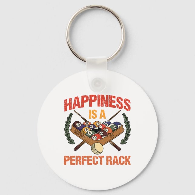 Happiness Is A Perfect Rack  Key Ring (Front)