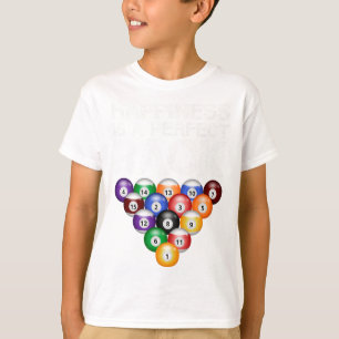 Happiness Is A Perfect Rack Perfect Rack Billiards T-Shirt