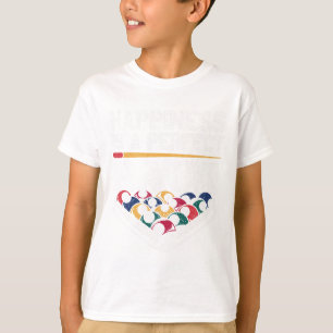 Happiness Is A Perfect Rack Pool Player Billiard B T-Shirt