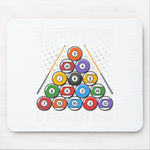 Happiness Is A Perfect Rack - Snooker Billiards Pl Mouse Mat