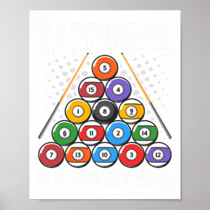 Happiness Is A Perfect Rack - Snooker Billiards Pl Poster