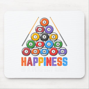 Happiness Is A Perfect Rack - Snooker Pool Player Mouse Mat