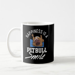 Happiness Is A Pitbull Smile, Dog Lovers For Women Coffee Mug