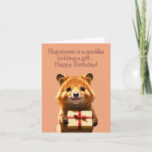 Happiness is a Quokka Funny Cute Greeting Card