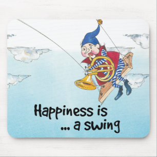 Happiness is a swing  mouse mat