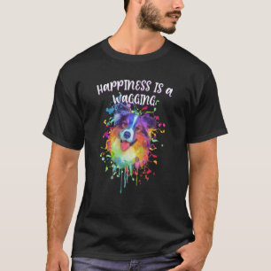 Happiness Is a Wagging Aussie Australian Shepherd T-Shirt