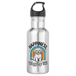 Happiness Is a Wagging Tail Dog Lover Design_1 532 Ml Water Bottle