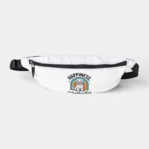 Happiness Is a Wagging Tail Dog Lover Design_1 Bum Bags