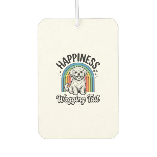 Happiness Is a Wagging Tail Dog Lover Design_1 Car Air Freshener