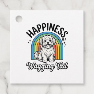 Happiness Is a Wagging Tail Dog Lover Design_1 Favour Tags