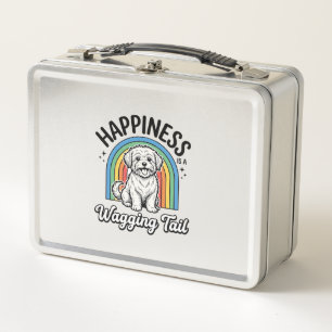 Happiness Is a Wagging Tail Dog Lover Design_1 Metal Lunch Box