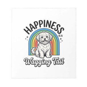 Happiness Is a Wagging Tail Dog Lover Design_1 Notepad