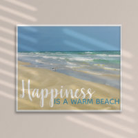 Happiness is a Warm Beach Funny Seaside Home