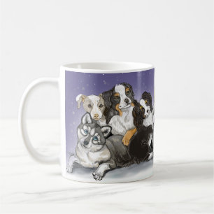 Happiness is a Warm Puppy Christmas Coffee Mug