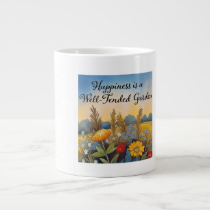 Happiness is a Well Tended Garden Large Coffee Mug