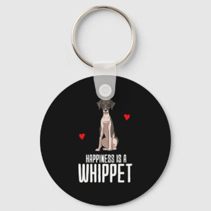 Happiness Is A Whippet Key Ring